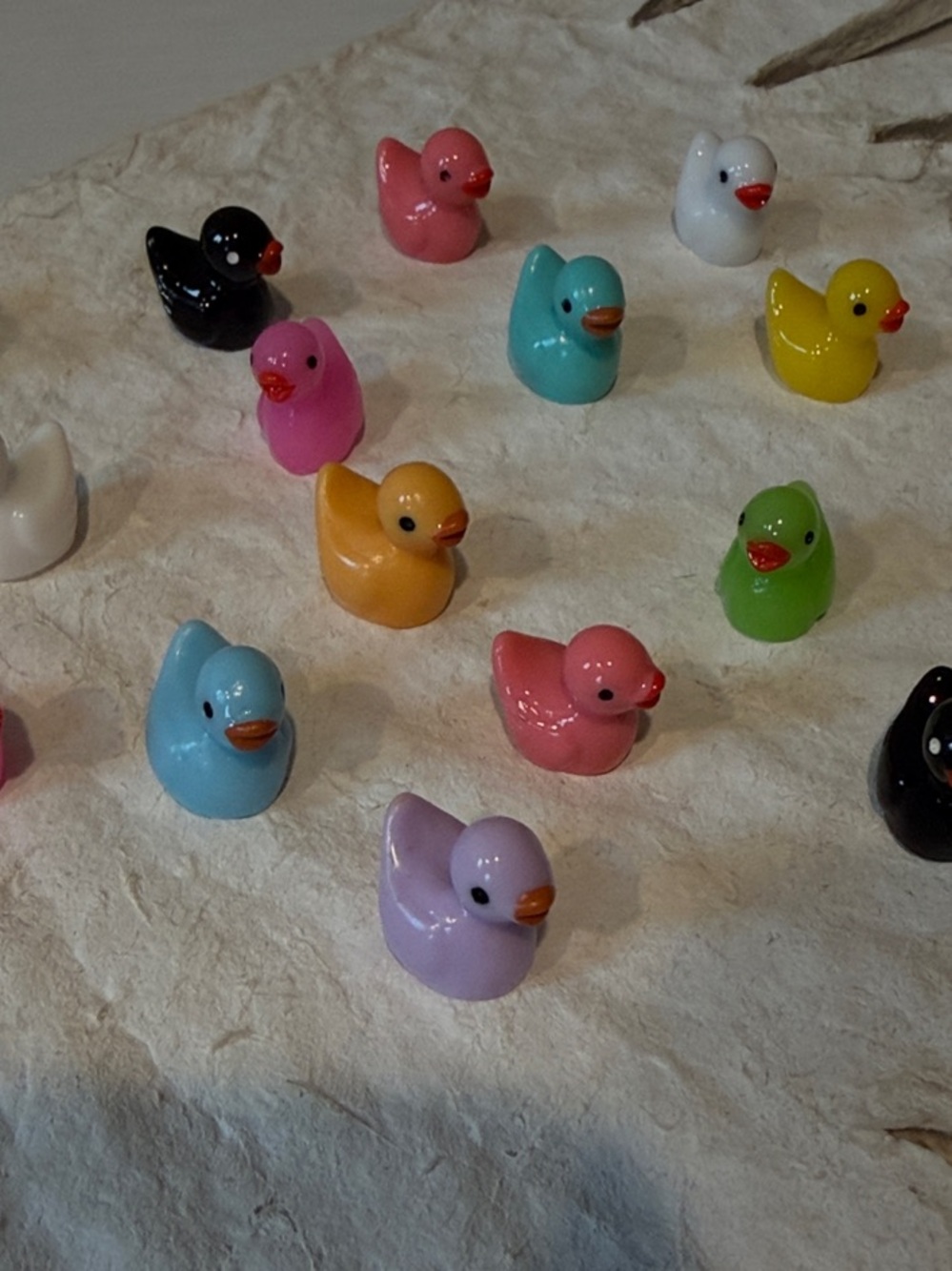 Colorful Mini Duck Figurines - Assorted Set of 25
